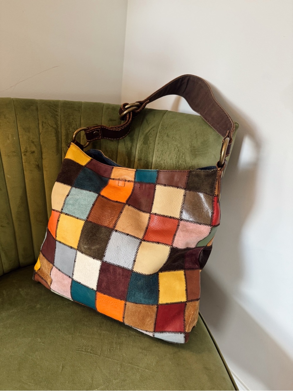 Lucky Brand Patchwork Multicolor Bag - Picture 1 of 9